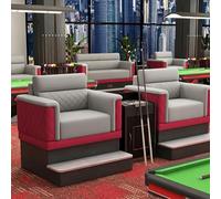 KIBONCY Club Spectator Sofa Chair, Luxury Commercial Billiard Sofa,Billiards Spectator Chair Set, for Pool Club Lounge(B)