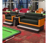 KIBONCY Club Spectator Sofa Chair, Luxury Commercial Billiard Sofa,Billiards Spectator Chair Set, for Pool Club Lounge(H)