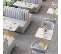 KIBONCY Coffee and Western Restaurant Booth Sofas, Modern Upholstered Armchair & Table Desk Set, For Home Office, Dining Room, Living Room(10)