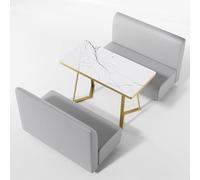 KIBONCY Coffee and Western Restaurant Booth Sofas, Modern Upholstered Armchair & Table Desk Set, For Home Office, Dining Room, Living Room(5)