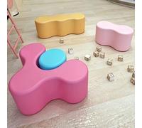 KIBONCY Colorful Modular Foam Seat Bundle, Playroom Small Round Combination Sofa, Irregular and Distinctive Sofa Arrangement, for The Living Room Bedroom(F)