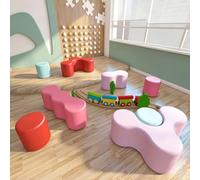 KIBONCY Colorful Modular Foam Seat Bundle, Playroom Small Round Combination Sofa, Irregular and Distinctive Sofa Arrangement, for The Living Room Bedroom(I)