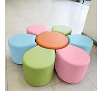 KIBONCY Colorful Modular Foam Seat Bundle, Playroom Small Round Combination Sofa, Irregular and Distinctive Sofa Arrangement, for The Living Room Bedroom(C)