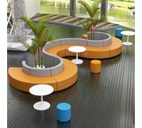 KIBONCY Combinación contemporánea de sofá y Mesa con Curva en S, for vestíbulo de Centro Comercial o institución de formación
