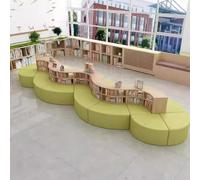 KIBONCY Combinación Creativa de sofá y estantería, Conjunto de sofás seccionales modulares, for Biblioteca, Sala de Lectura de Libros ilustrados, institución de formación educativa, Escuela(E)