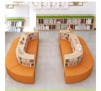 KIBONCY Combinación Creativa de sofá y estantería, Conjunto de sofás seccionales modulares, for Biblioteca, Sala de Lectura de Libros ilustrados, institución de formación educativa, Escuela(H)