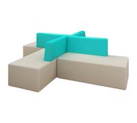 KIBONCY Combinación de sofá seccional Modular en Forma de S, Banco de salón Curvo Personalizable for vestíbulo de Banco, Biblioteca, recepción de Hotel y área de Descanso público(1)