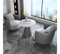 KIBONCY Comfy Home Furniture Sofa Set,Modern Floor with Metal Legs, Seat and Coffee Table for Living Room, Balcony, Patio(2)