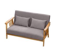 KIBONCY Comfy Upholstered 2-Seater Sofa, Mid Century Modern Accent with Removable Cushions Scandinavian Solid Wood for Compact Living Spaces(A,185cm)