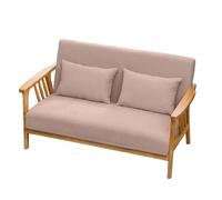 KIBONCY Comfy Upholstered 2-Seater Sofa, Mid Century Modern Accent with Removable Cushions Scandinavian Solid Wood for Compact Living Spaces(D,185cm)