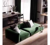 KIBONCY Cómodo sofá biplaza tapizado en Tela, Amplio sofá esquinero for Sala de Estar o Espacios pequeños.(Blue,160 * 90 * 70cm)