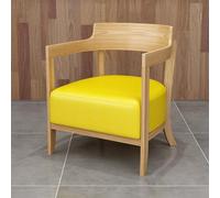 KIBONCY Cómodo sofá sillón, mesas de Comedor, sillas y Juegos de sofás, Patas de Madera Maciza y tapizado de Cuero, Ideal for cafeterías, pastelerías, librerías y Cine en casa(Green,70cm)