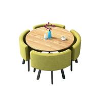 KIBONCY Compact Round/Square Dining Set, Easy Assembly & Low Maintenance Ergonomic Upholstered, for Meals, Coffee Breaks & Meetings(G)