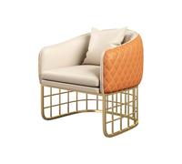 KIBONCY Conjunto de Mesa de Centro Redonda y 4 sillas for Comedor, cómodo sofá for el hogar, Ideal for Sala de Estar, balcón o Patio.(Orange)