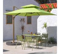 KIBONCY Conjunto de Mesa y sillas for Exterior, Ideal for Patio o terraza. Diseño Moderno y Sencillo. También Disponible en Tienda de té con Leche. Mesa y sillas de Exterior con sombrilla.(A)