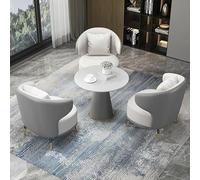 KIBONCY Conjunto de Mesa y sillas for recepción Oficina, Conjunto, sofá Descanso for Ventas, Comedor Redonda for Cocina o cafetería(3)