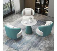 KIBONCY Conjunto de Mesa y sillas for recepción Oficina, Conjunto, sofá Descanso for Ventas, Comedor Redonda for Cocina o cafetería(4)