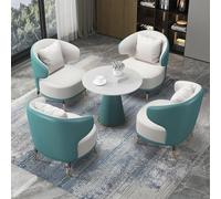 KIBONCY Conjunto de Mesa y sillas for recepción Oficina, Conjunto, sofá Descanso for Ventas, Comedor Redonda for Cocina o cafetería(6)