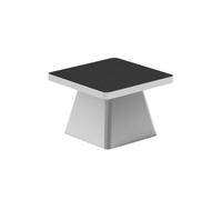KIBONCY Conjunto De Muebles De Salón Industriales De Acero Inoxidable, Moderno Sofá De Cuero Negro con Mesa De Centro Metálica For Bar Discoteca, Elegante Colección De Asientos De Bistró(E)