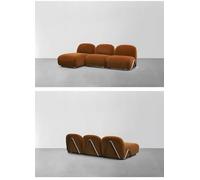 KIBONCY Conjunto de sofá Modular nórdico de Lujo for Espacios pequeños - Sofá Moderno Minimalista de diseño Patchwork de Varias plazas con Chaise Longue(Caramel Sofa Set)