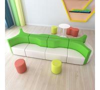 KIBONCY Conjunto de sofá seccional Creativo Moderno for Sala de Espera de salón de Belleza, recepción y Sala de Oficina.(E)