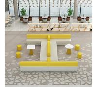 KIBONCY Conjunto De Sofás Esquineros De Oficina Comercial Informales Y Minimalistas For Las Áreas De Recepción Y Salón De Instituciones De Capacitación (Incluye Sofá Y Mesa De Centro)(E)