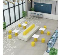KIBONCY Conjunto De Sofás Esquineros De Oficina Comercial Informales Y Minimalistas For Las Áreas De Recepción Y Salón De Instituciones De Capacitación (Incluye Sofá Y Mesa De Centro)(F)