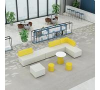 KIBONCY Conjunto De Sofás Esquineros De Oficina Comercial Informales Y Minimalistas For Las Áreas De Recepción Y Salón De Instituciones De Capacitación (Incluye Sofá Y Mesa De Centro)(B)