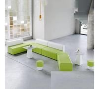 KIBONCY Conjunto Minimalista de sofá y Mesa de Oficina, Muebles de recepción creativos for Salas de Espera, vestíbulos, hoteles y Salones corporativos.(E)