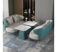 KIBONCY Conjunto Moderno de sofá y sillón, tapizado en Piel sintética for Sala Estar. Sillón, Ideal for Oficina, cafetería o Bar(3)