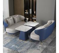 KIBONCY Conjunto Moderno de sofá y sillón, tapizado en Piel sintética for Sala Estar. Sillón, Ideal for Oficina, cafetería o Bar(4)