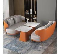 KIBONCY Conjunto Moderno de sofá y sillón, tapizado en Piel sintética for Sala Estar. Sillón, Ideal for Oficina, cafetería o Bar(1)