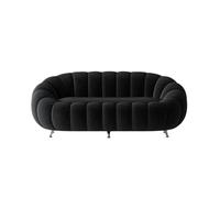 KIBONCY Contemporary Curved Sofa Overall Plush Upholstered Couch Mid Century Modern Back Couches for Living Room, Apartment, Loft, and Office-150x95x77cm(6)