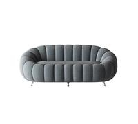 KIBONCY Contemporary Curved Sofa Overall Plush Upholstered Couch Mid Century Modern Back Couches for Living Room, Apartment, Loft, and Office-150x95x77cm(7)