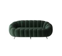 KIBONCY Contemporary Curved Sofa Overall Plush Upholstered Couch Mid Century Modern Back Couches for Living Room, Apartment, Loft, and Office-150x95x77cm(10)