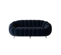 KIBONCY Contemporary Curved Sofa Overall Plush Upholstered Couch Mid Century Modern Back Couches for Living Room, Apartment, Loft, and Office-150x95x77cm(15)