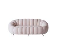 KIBONCY Contemporary Curved Sofa Overall Plush Upholstered Couch Mid Century Modern Back Couches for Living Room, Apartment, Loft, and Office-150x95x77cm(4)