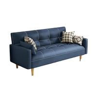 KIBONCY Convertible Futon Sofa Bed, Sleeper Couch, Loveseat,Mid Century Modern with Solid Wood Frame, for Living Room, Bedroom Small Spaces(D,1.7x0.95m)