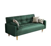 KIBONCY Convertible Futon Sofa Bed, Sleeper Couch, Loveseat,Mid Century Modern with Solid Wood Frame, for Living Room, Bedroom Small Spaces(C,1.7x0.95m)