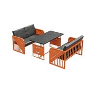 KIBONCY CREA El Ambiente Conjunto De Música Bar Y Elegantes Muebles Restaurante, Sofá Cuero Varias Plazas, For Bares Salas Estar(Orange)