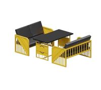 KIBONCY CREA El Ambiente Conjunto De Música Bar Y Elegantes Muebles Restaurante, Sofá Cuero Varias Plazas, For Bares Salas Estar(Yellow)