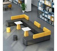 KIBONCY Curved Modular Reception Sofa Set,for Training Institution/Shopping Mall Lobby