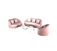 KIBONCY Curved Sofa Overall Pumpkin Shaped Plush Upholstered Couch Cloud, Modern Deep Seat Boucle, for Living Room, Bedroom(5)