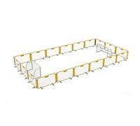 KIBONCY Customizable Kids Soccer Barrier, Foldable Football Training Fence with Hexagon/Rectangle Setup, Durable for Rough Play(15x9m)
