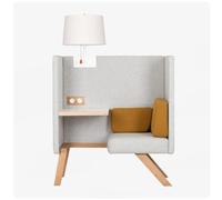 KIBONCY Diseño Moderno, Zona de Descanso, mampara de Oficina Temporal, sofá con biombo, Puesto de Trabajo Privado Acolchado, Respaldo Alto(D)