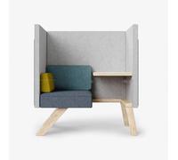 KIBONCY Diseño Moderno, Zona de Descanso, mampara de Oficina Temporal, sofá con biombo, Puesto de Trabajo Privado Acolchado, Respaldo Alto(C)