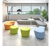 KIBONCY Elegante y Creativo Juego de Asientos Irregulares, combinación Moderna de sofá y Taburete for Oficina, Muebles tapizados cómodos for salón de Empresa y Espacio público(D)