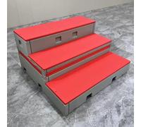 KIBONCY Elevador de Coro Multifuncional telescópico Plegable móvil, escalones de plástico for Escenario de Coro, Plataforma Modular portátil, for Escuela e Iglesia(B)