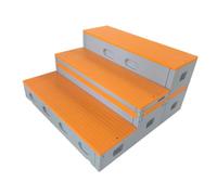 KIBONCY Elevadores de Coro móviles Plegables de 3 Niveles, escalones de Escenario portátiles for Aula de música Escolar, Plataforma de actuación de Coro, Coral Ajustable(B)