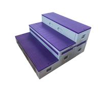 KIBONCY Elevadores de Coro móviles Plegables de 3 Niveles, escalones de Escenario portátiles for Aula de música Escolar, Plataforma de actuación de Coro, Coral Ajustable(C)